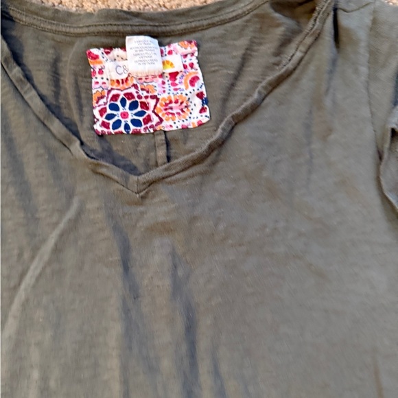C & California Olive Green V-Neck Tee - Picture 3 of 8